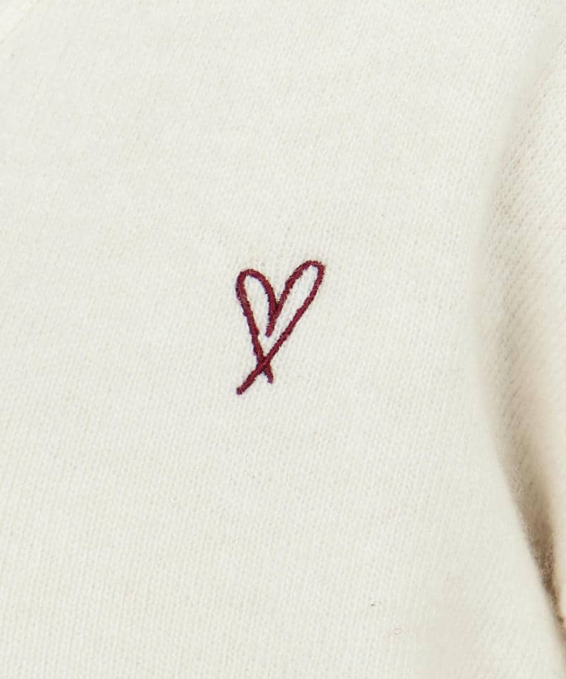 コルセットリブハート刺繍カーディガン 詳細画像 オフホワイト 2
