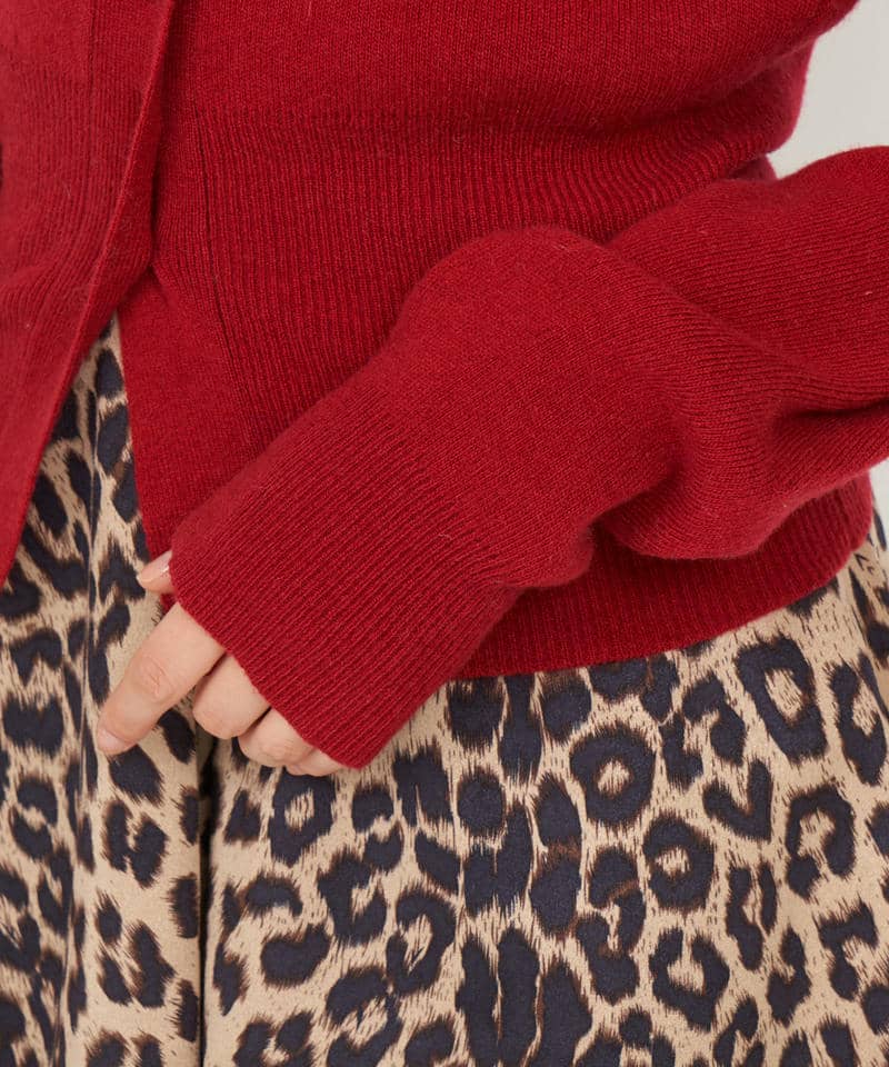 コルセットリブハート刺繍カーディガン 詳細画像 レッド 6