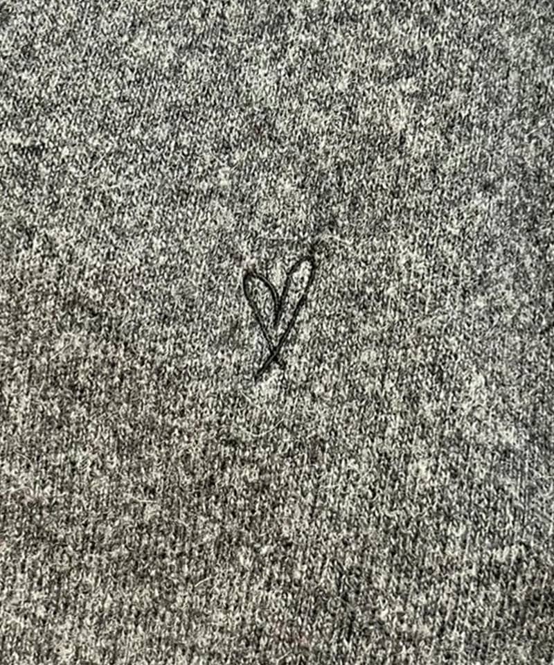 コルセットリブハート刺繍カーディガン 詳細画像 グレー 2