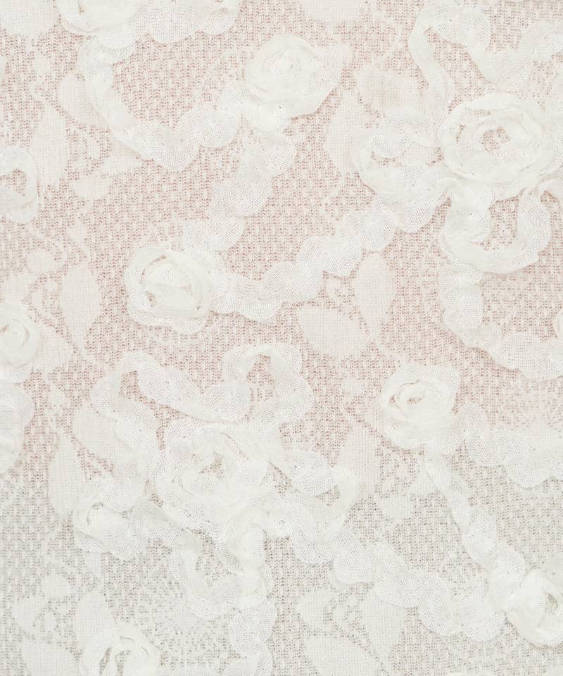3Dフラワーレースオフショルトップス 詳細画像 オフホワイト 6