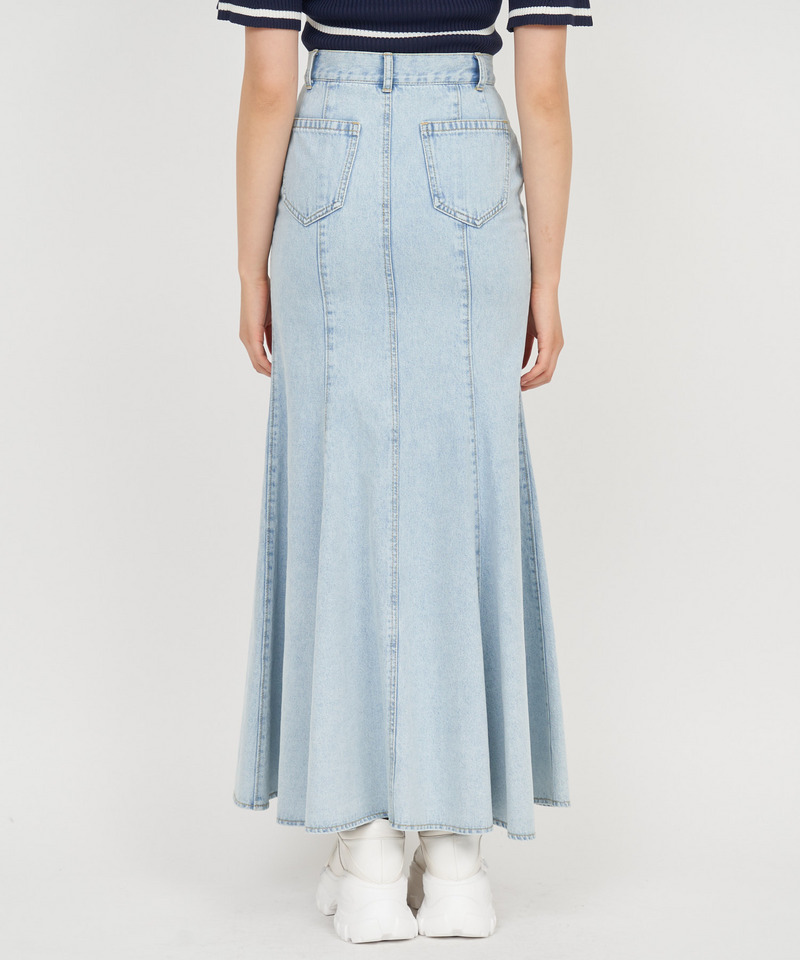 デニムマキシマーメイドスカート 詳細画像 デニムブルー 4