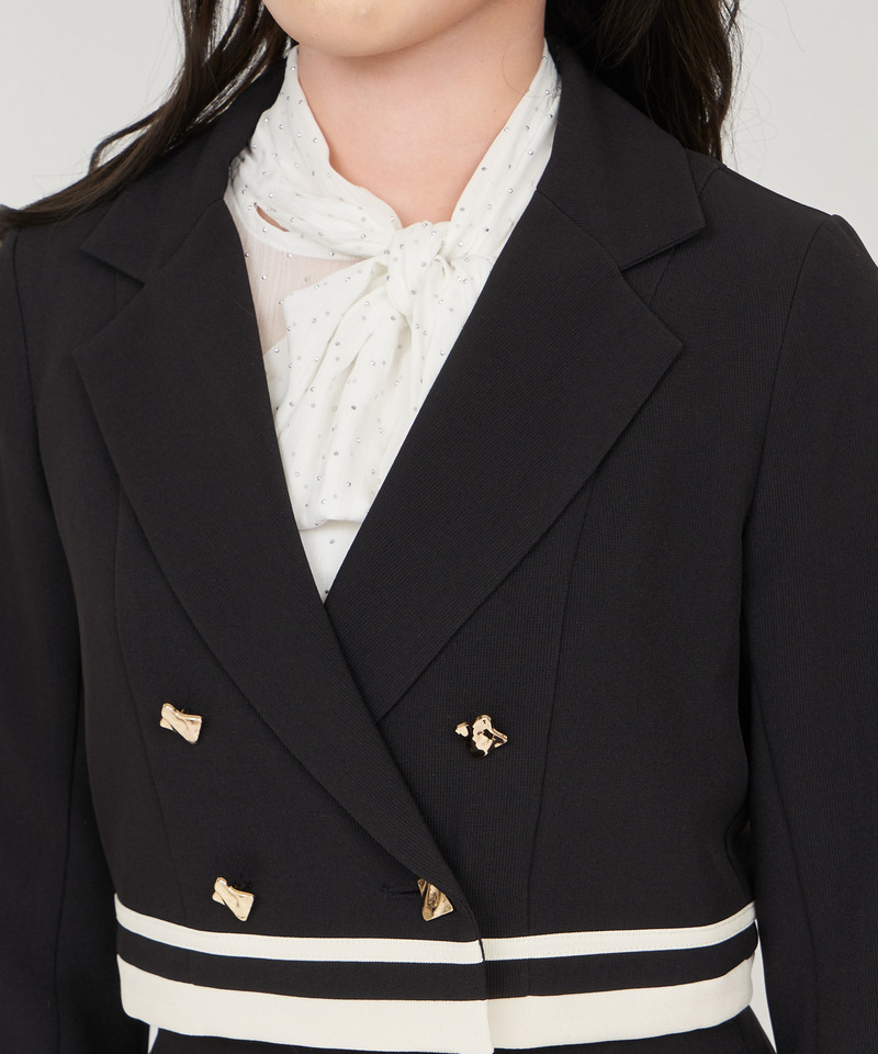 配色テーラードクロップドジャケット 詳細画像 グリーン 5