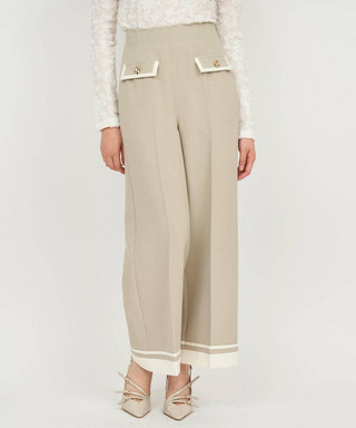 配色ワイドパンツ