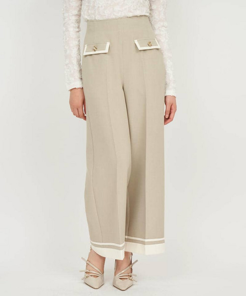 配色ワイドパンツ 詳細画像