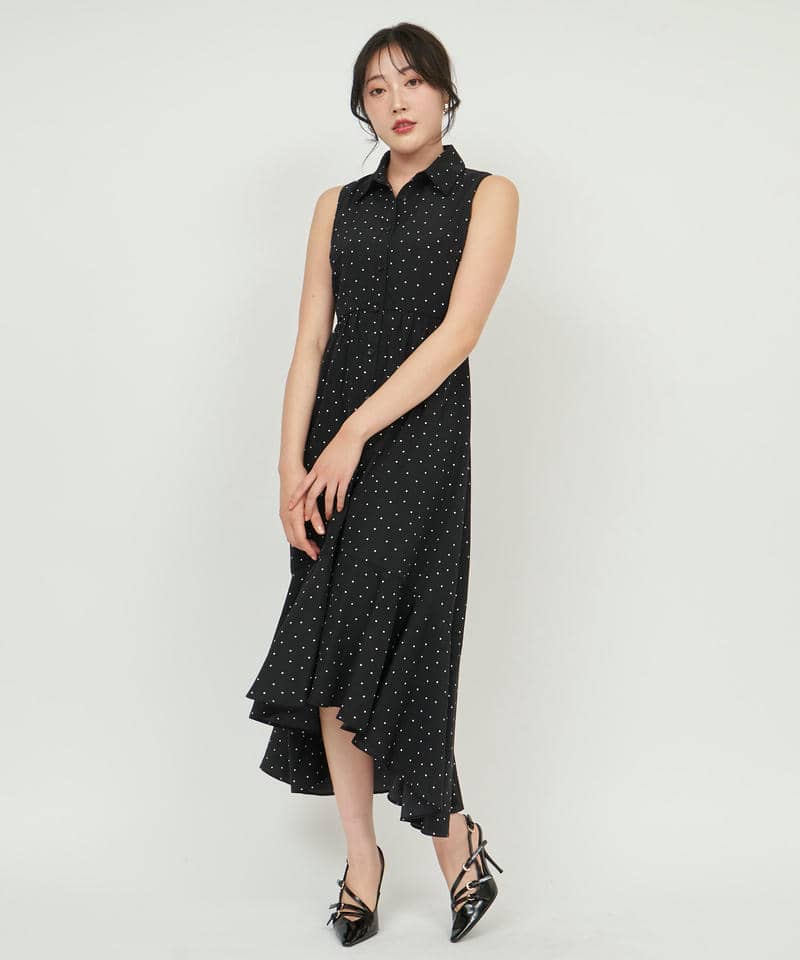 ボレロ付イレヘムシャツワンピース 詳細画像 ブラック系 9