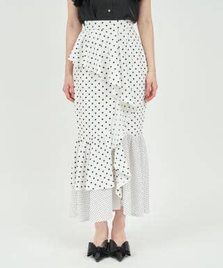 ラッフルフリルロングスカート