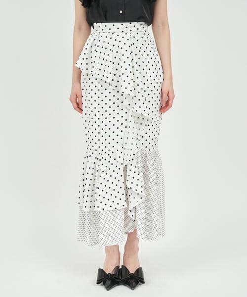 ラッフルフリルロングスカート 詳細画像