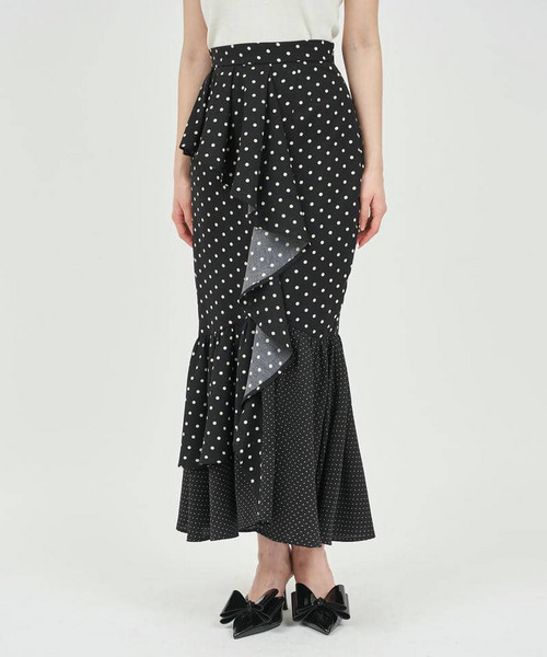 ラッフルフリルロングスカート 詳細画像