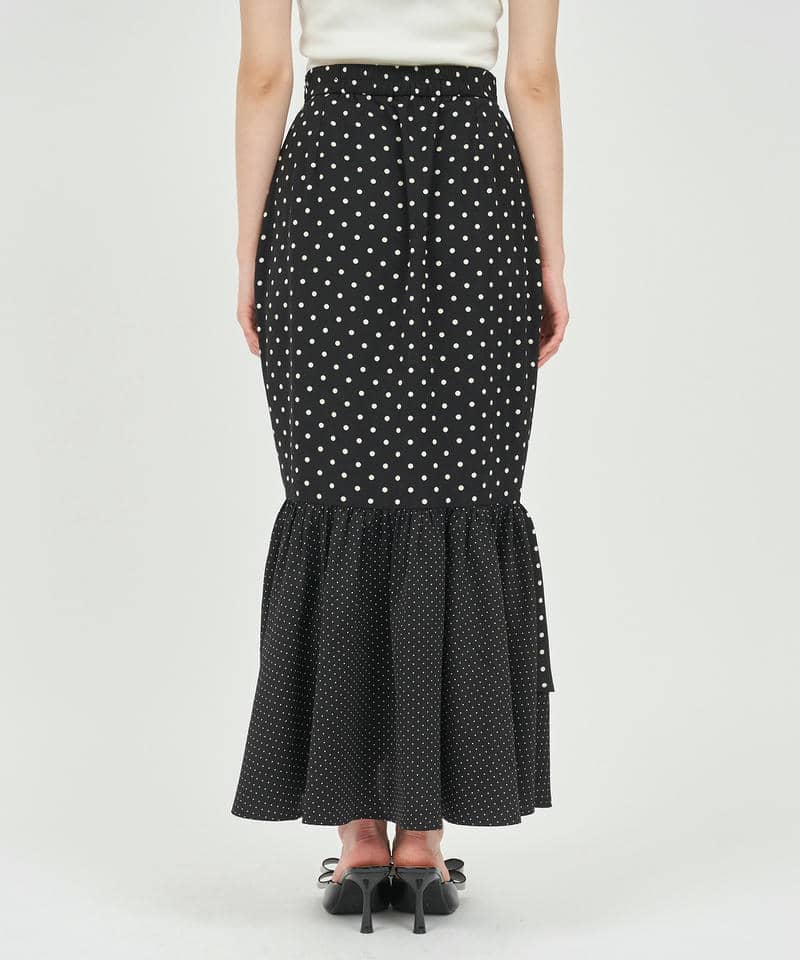 ラッフルフリルロングスカート 詳細画像 ブラック系 3