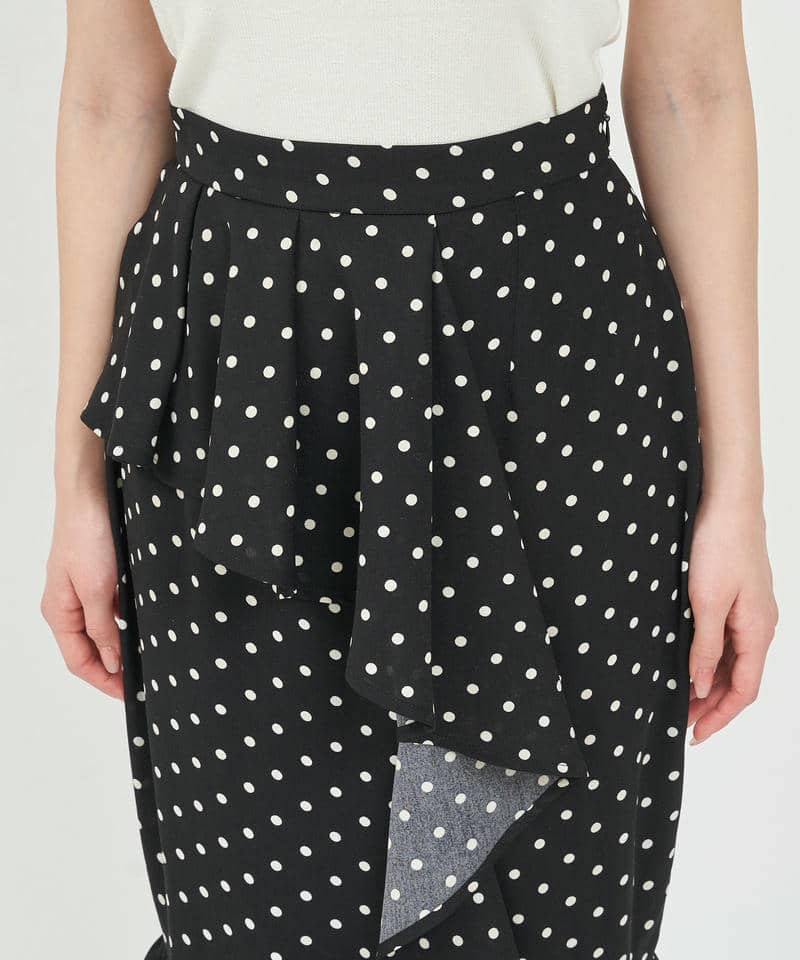 ラッフルフリルロングスカート 詳細画像 ブラック系 4