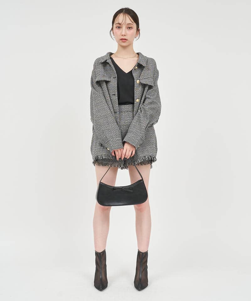 サマーツイードシャツジャケット 詳細画像 ブラック 1