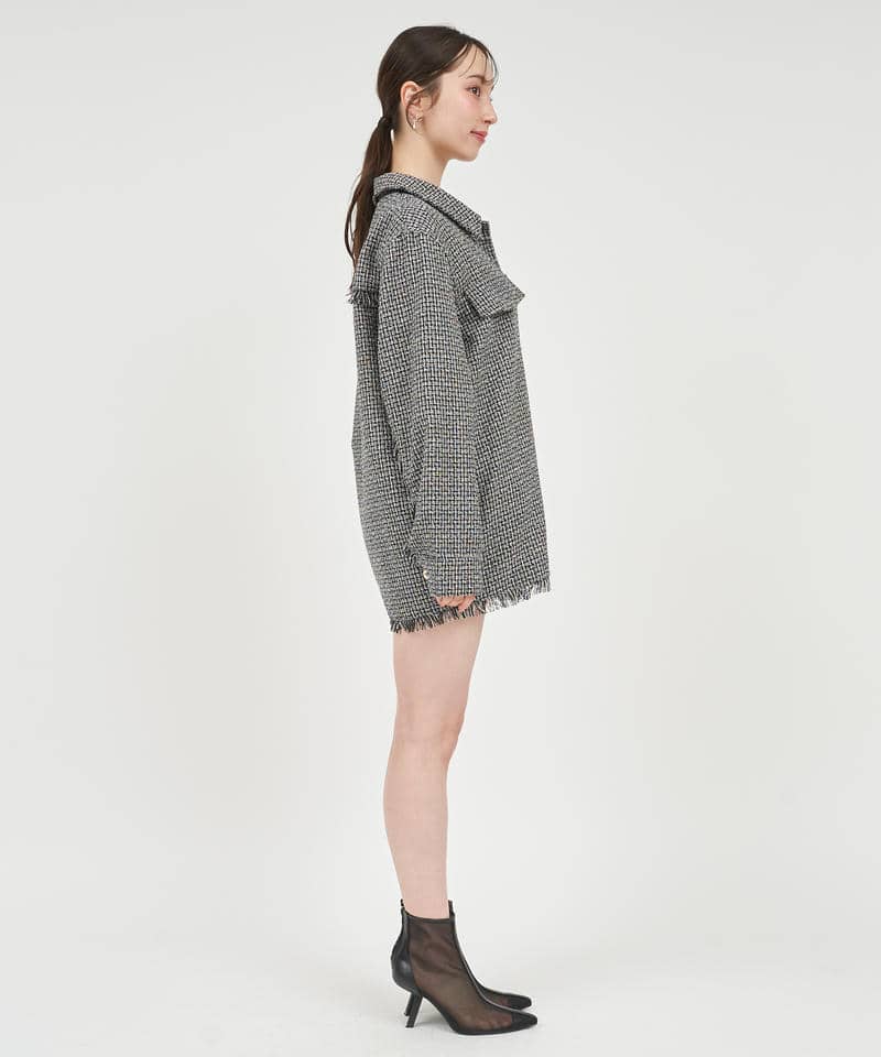 サマーツイードシャツジャケット 詳細画像 ブラック 2