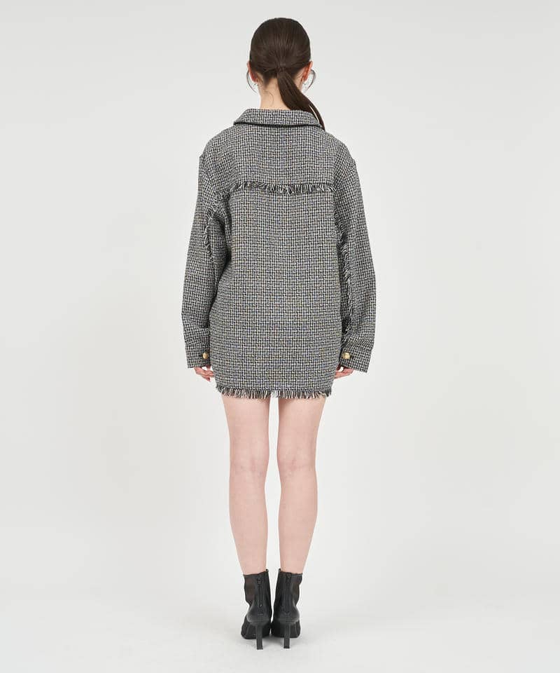 サマーツイードシャツジャケット 詳細画像 ブラック 3