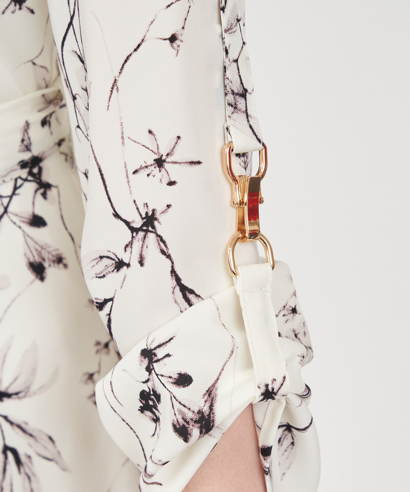 シャドーボタニカルプリントシャツワンピース 詳細画像 ブラック 8