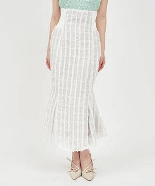 シアーチェックジャガードマーメイドスカート