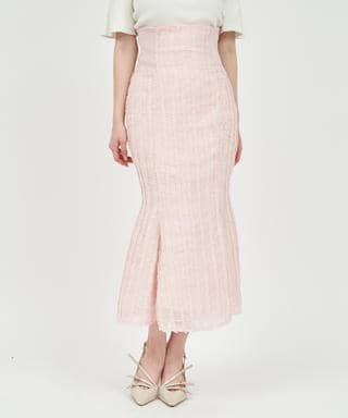 シアーチェックジャガードマーメイドスカート