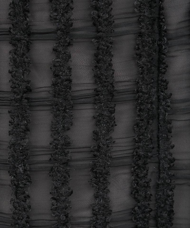 シアーチェックジャガードマーメイドスカート 詳細画像 ブラック 7