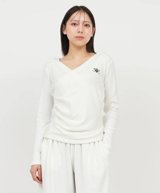 カシュクールフードカットトップス