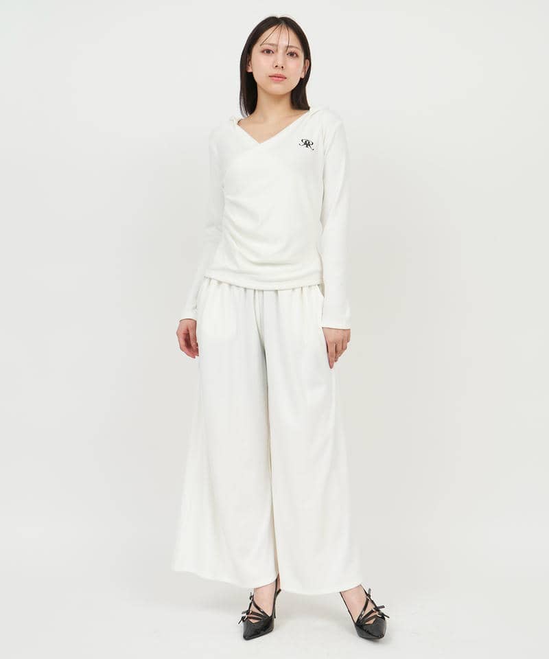 カシュクールフードカットトップス 詳細画像 オフホワイト 2