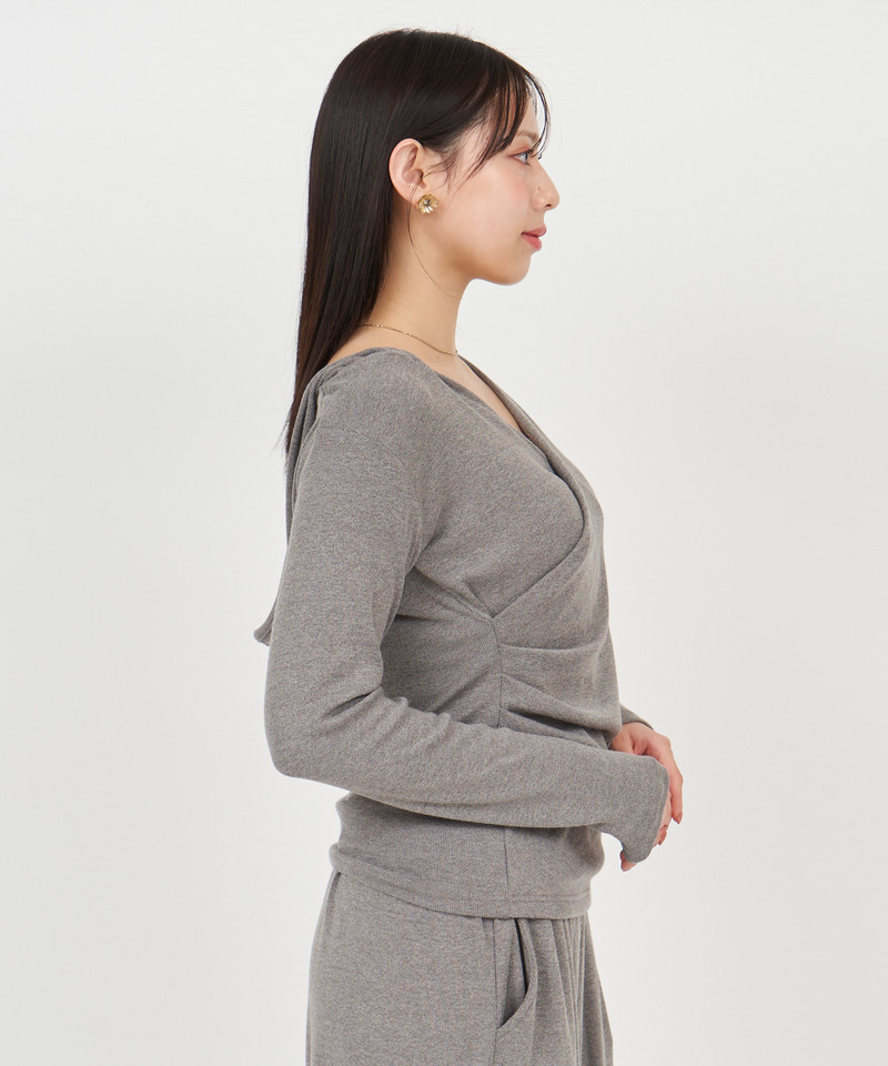 カシュクールフードカットトップス 詳細画像 オフホワイト 3