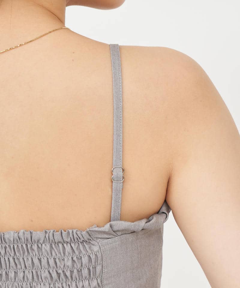 バルーンペプラムZIPビスチェ 詳細画像 グレー 6