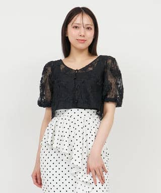 3Dレースブラウスアンサンブル