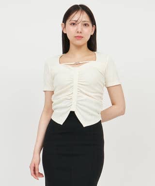 ビットギャザーカットトップス