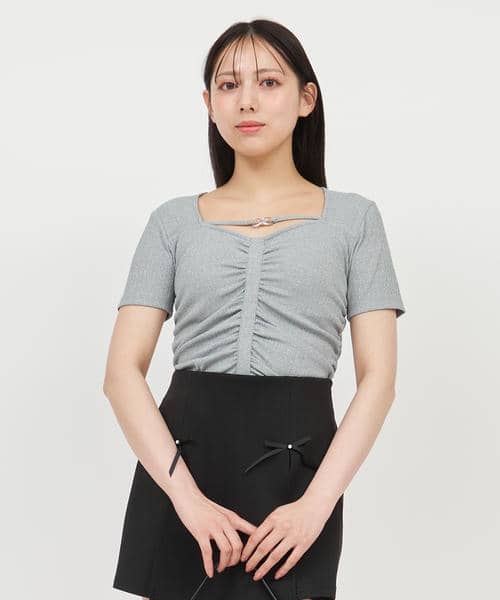 ビットギャザーカットトップス 詳細画像