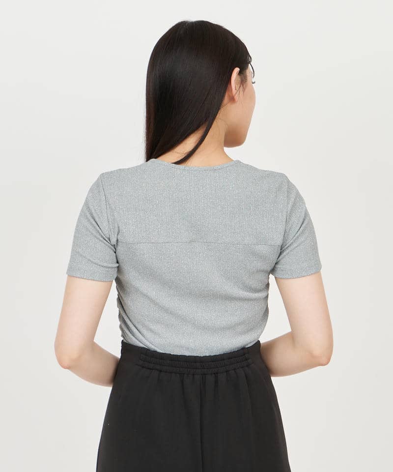 ビットギャザーカットトップス 詳細画像 グレー 3