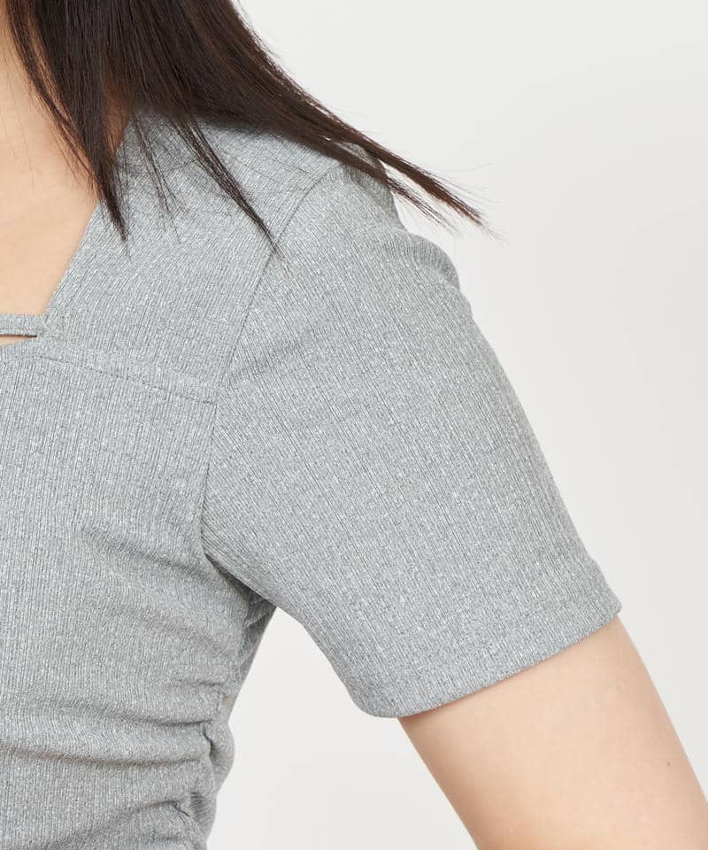 ビットギャザーカットトップス 詳細画像 グレー 5
