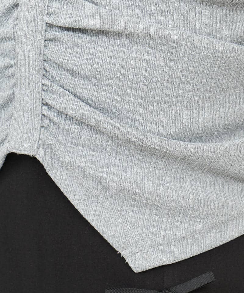 ビットギャザーカットトップス 詳細画像 グレー 7