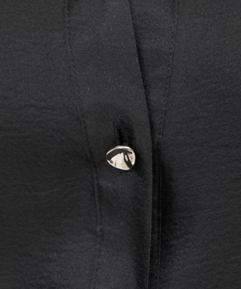 パフスリーブラインストーンシアーブラウス 詳細画像 ブラック 6