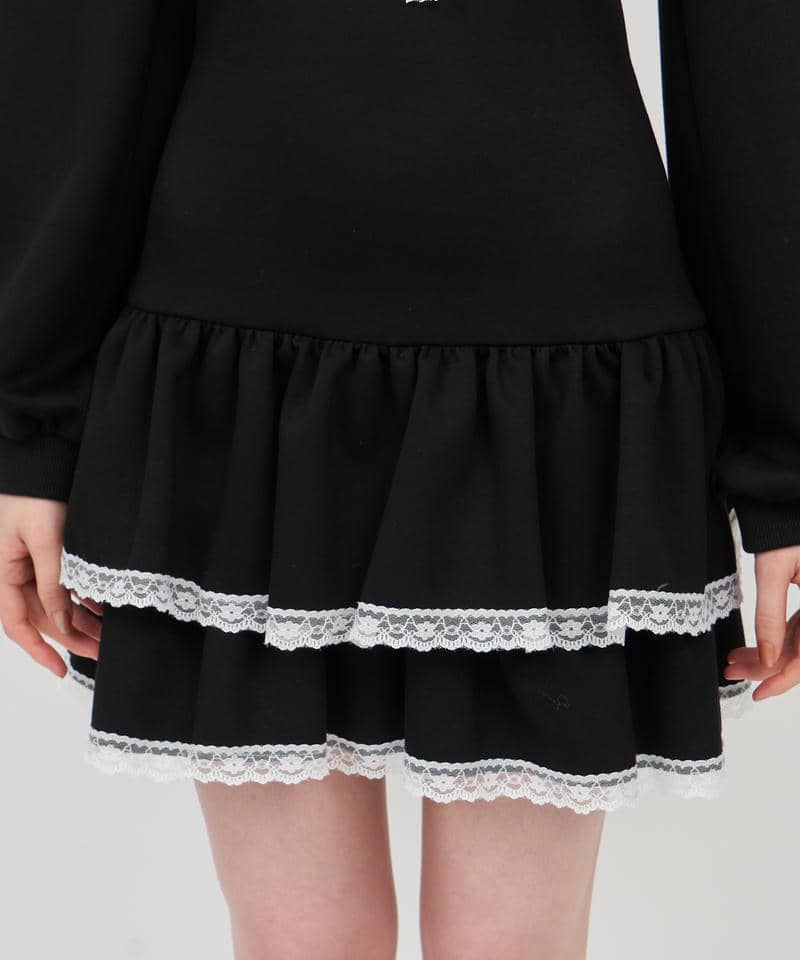 ティアードベアボレロアンサンブルミニワンピース 詳細画像 ブラック 7