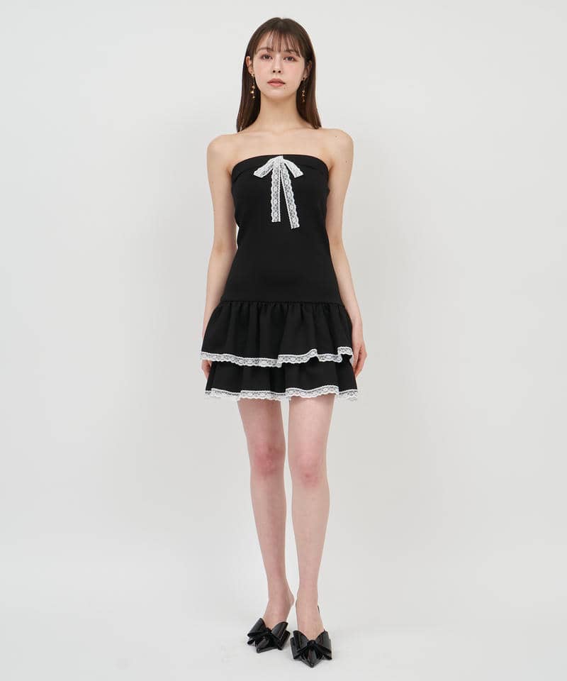ティアードベアボレロアンサンブルミニワンピース 詳細画像 ブラック 8