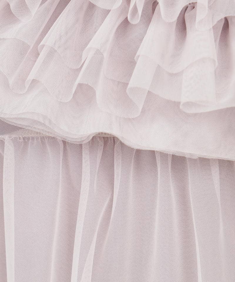 アシンメトリーフリルチュールトップス 詳細画像 ベージュ 5