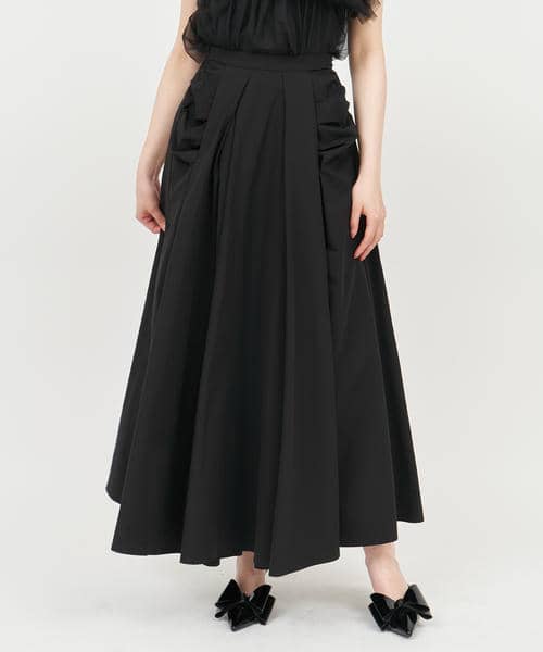 ギャザーディテールタックボリュームスカート 詳細画像