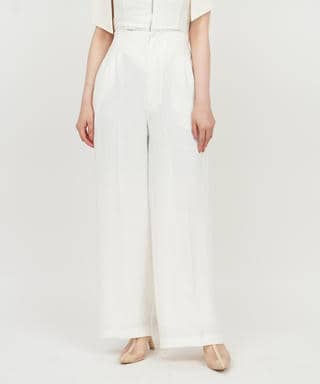 【丈が選べる】ジャガードワイドパンツ