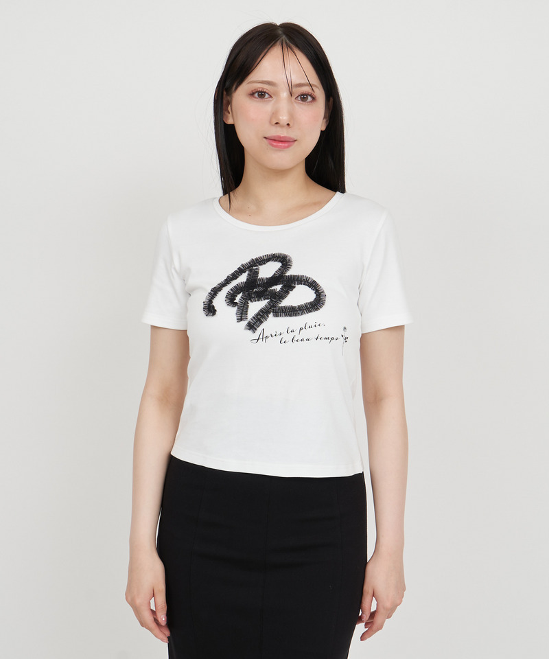 ドットチュールロゴTシャツ 詳細画像 ピンク 8