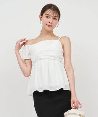 キラキラアシメペプラムブラウス