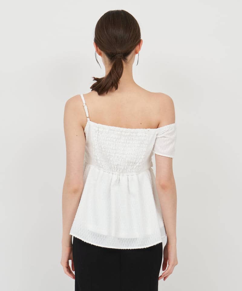 キラキラアシメペプラムブラウス 詳細画像 オフホワイト 3