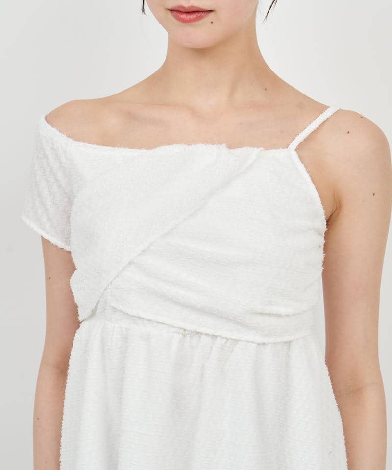キラキラアシメペプラムブラウス 詳細画像 オフホワイト 4