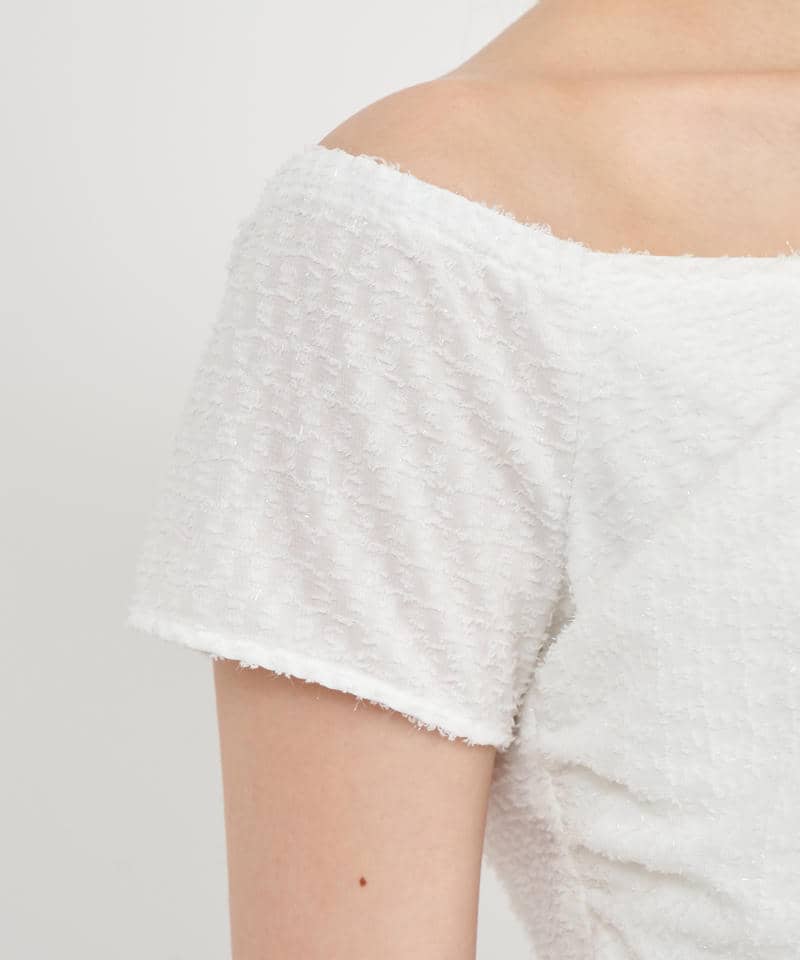 キラキラアシメペプラムブラウス 詳細画像 オフホワイト 5