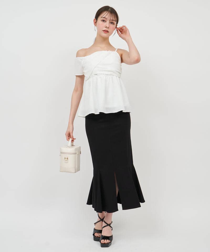 キラキラアシメペプラムブラウス 詳細画像 オフホワイト 8