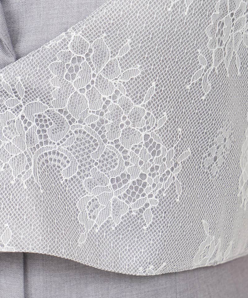 レースビスチェレイヤードジャケットミニワンピース 詳細画像 グレー 9