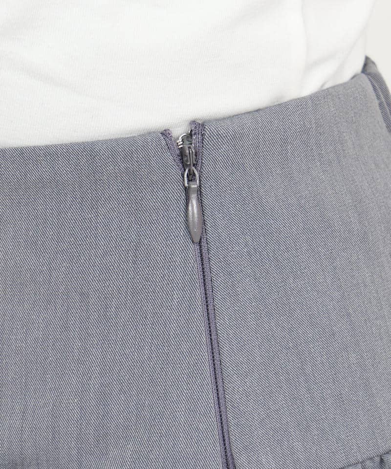 レースレイヤードラッフルミニスカート 詳細画像 グレー 5