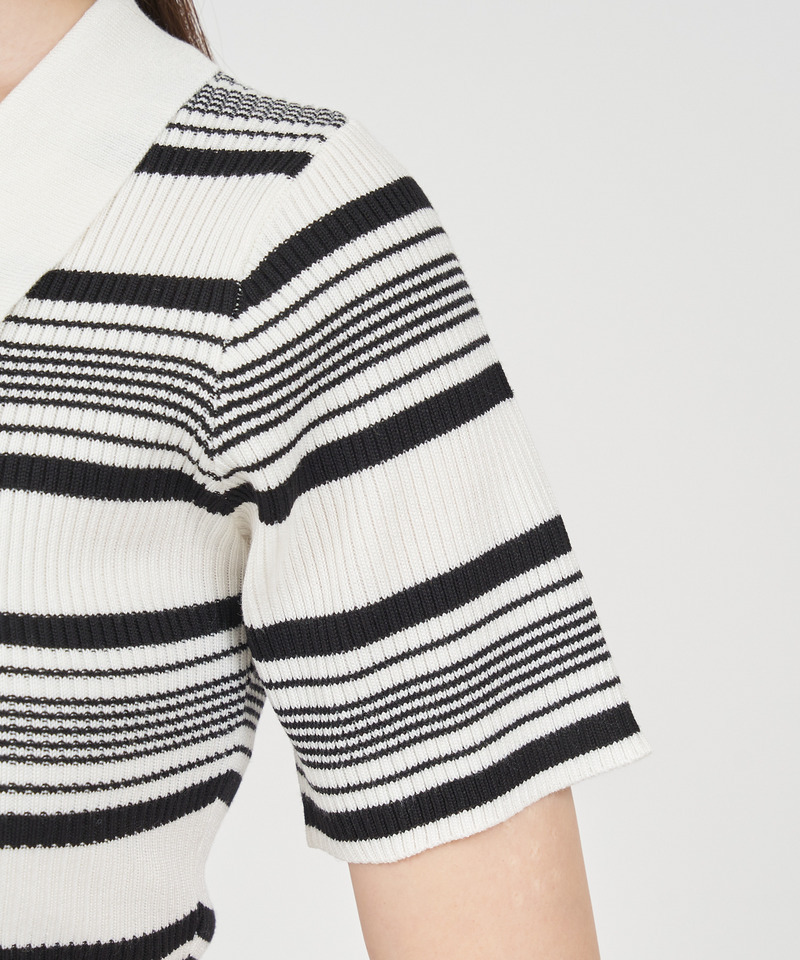 ポロ衿ロゴ刺しゅうニットワンピース 詳細画像 レッド 6