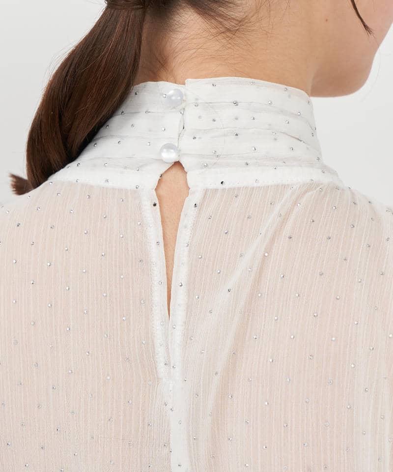 キラキラリボン半袖ブラウス 詳細画像 オフホワイト 5