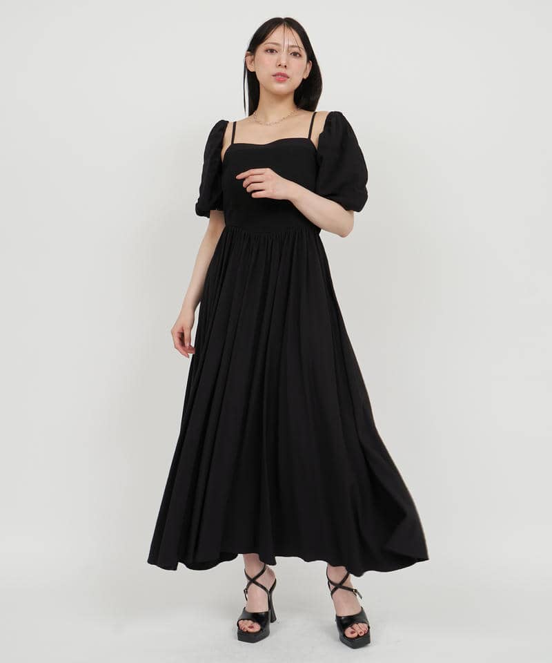 パフスリーブmany wayワンピース 詳細画像 ブラック 1