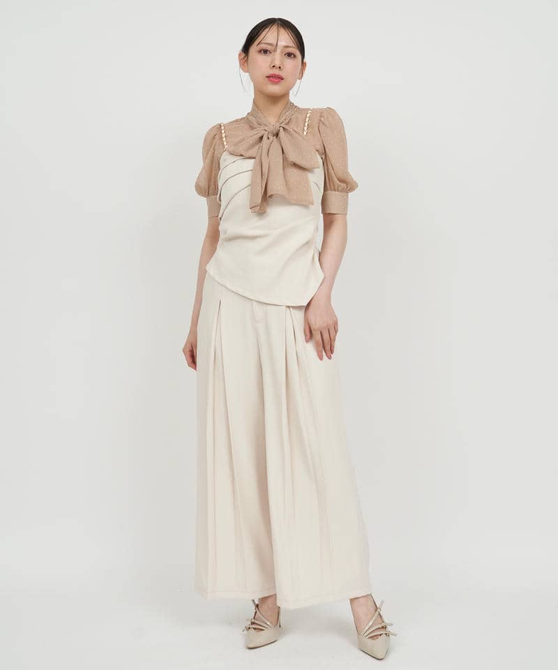 チェーンストラップアシメタックビスチェ 詳細画像 オフホワイト 3