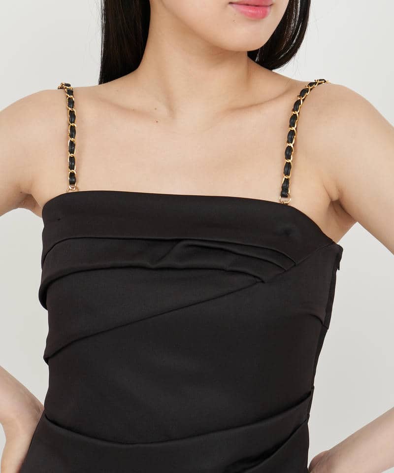 チェーンストラップアシメタックビスチェ 詳細画像 ブラック 4